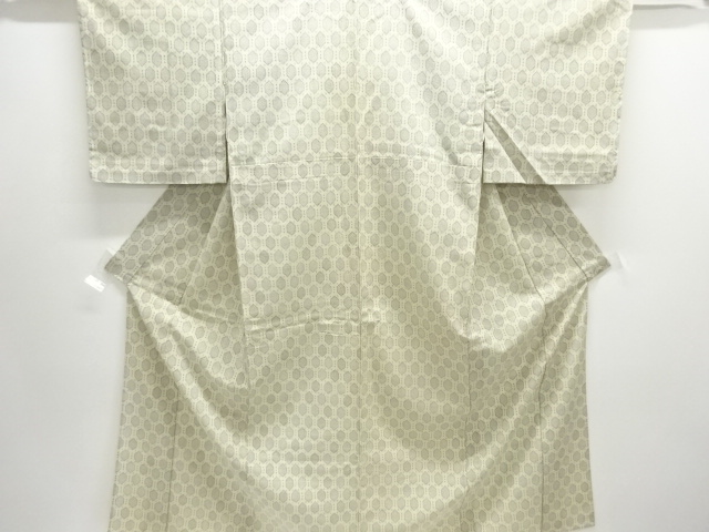 JAPANESE KIMONO / ANTIQUE HITOE KIMONO / SILK / HON SHIOZAWA / WOVEN KIKKO PATTERN